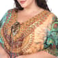 Plus Size White Mark Abstract Peacock Short Caftan Tunic - image 5