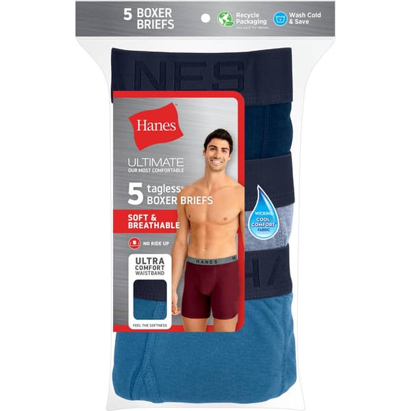 Mens Hanes&#174; Ultimate&#174; 5pk. Boxer Briefs