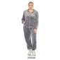 Plus Size White Mark 2pc. Tracksuit Set w/ Faux Leather Stripe - image 8