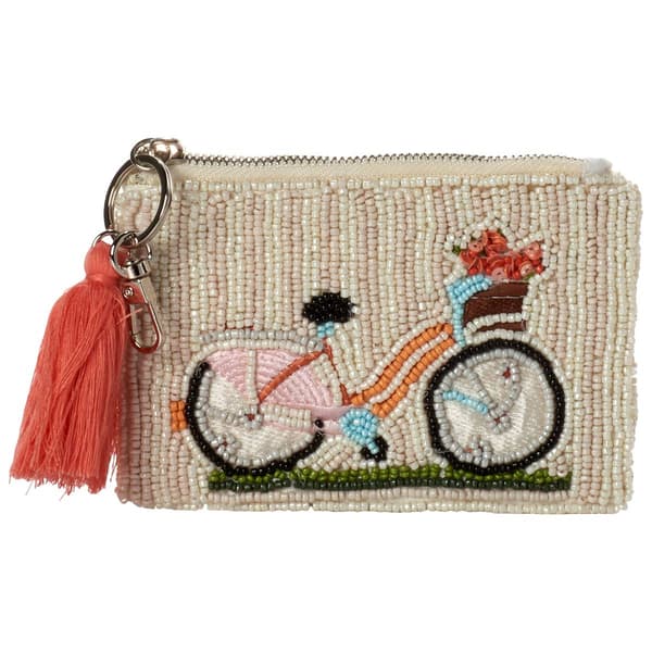 SOL and MER Beaded Bicycle Coin Purse