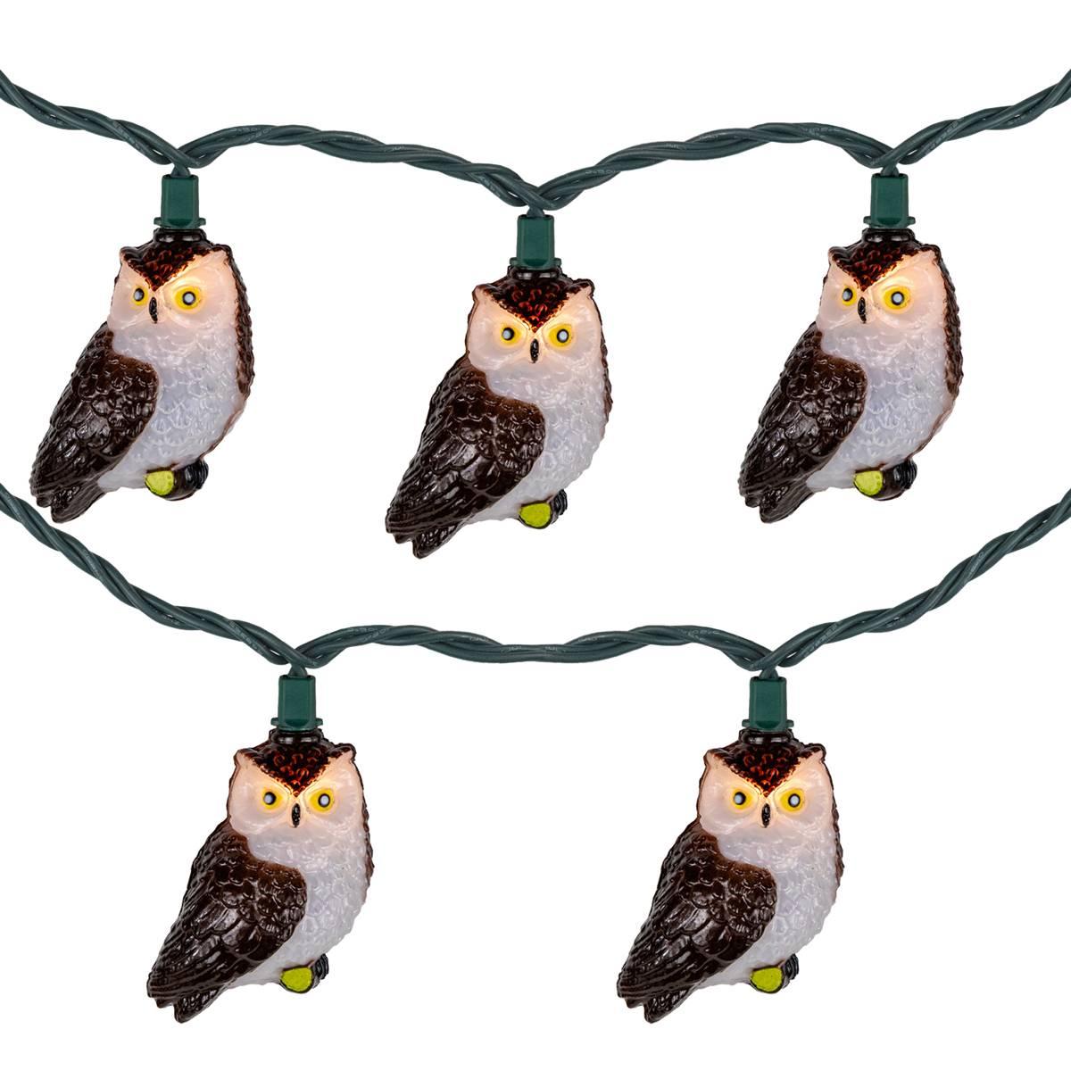 Open Video Modal for Northlight Seasonal 6ft. Owls Patio Light Set