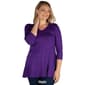 Plus Size 24/7 Comfort Apparel 3/4 Sleeve V-Neck Tunic - image 8