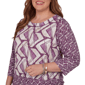 Plus Size Alfred Dunner Good To Go 3/4 Sleeve Geometric Blouse - image 5