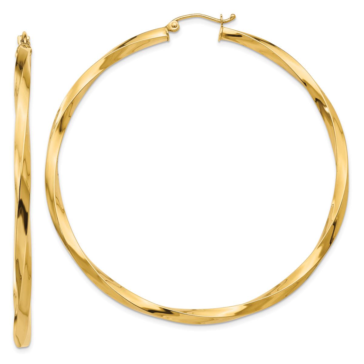 Gold Classics™ 14kt. 40mm Twist Hoop Earrings