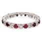 Pure Fire 14kt. White Gold Lab Created Ruby Eternity Band - image 3