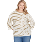 Plus Size Skyes the Limit Fresh Start 3/4 Sleeve Crew Neck Tie - image 1