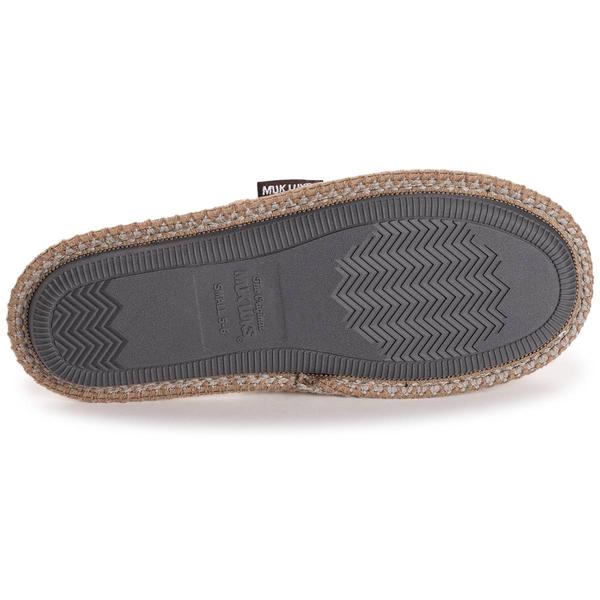 Womens MUK LUKS® Punch Needle Scuff Plaid Fox Slip On Slippers