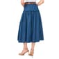 Womens Cece Belted Waist Tiered Denim Midi Skirt - image 2