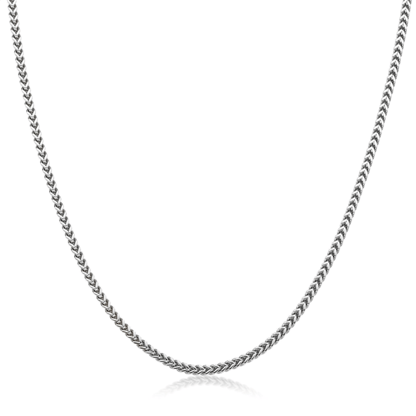 Mens Lynx Stainless Steel 2.5mm Franco Chain Necklace - image 