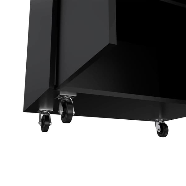 FM FURNITURE Lewis Black Wengue Storage Cabinet Base