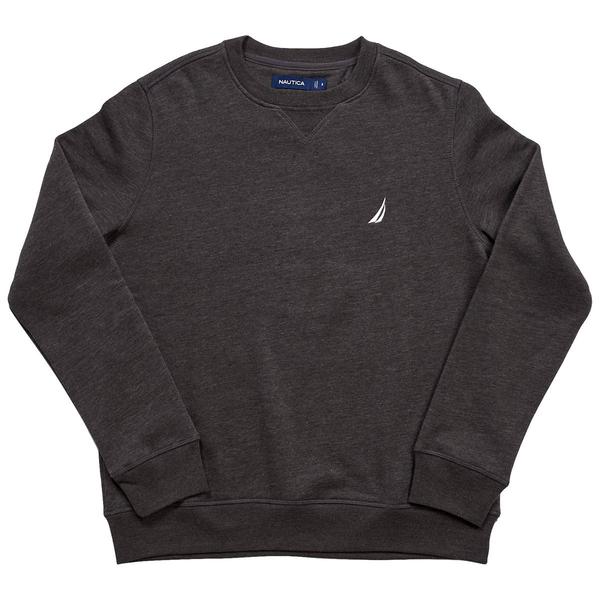 Mens Nautica Solid Crew Neck Sweatshirt - image 