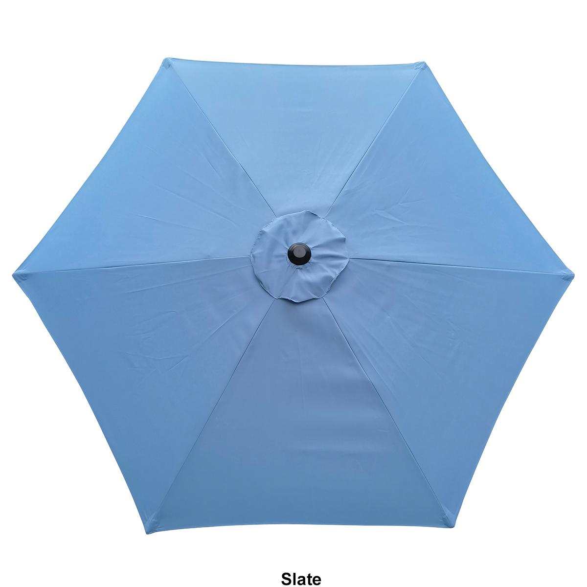dot patio cantilever umbrella HOMSHADE 10ft Patio Umbrella, Offset Cantilever Design, Waterproof Fabric  and Base, Solar Lights, Blue