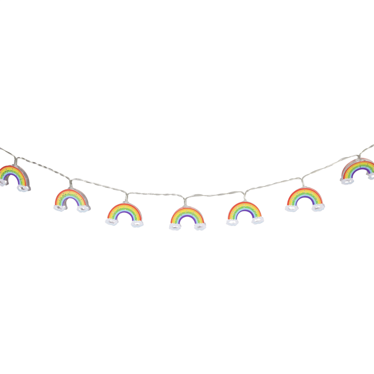 Northlight 4.5ft. LED Rainbows & Clouds Patio Light Set