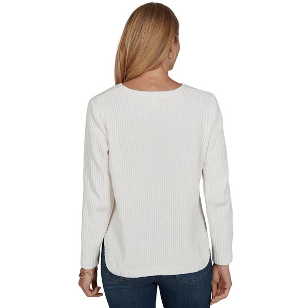 Womens Ruby Rd. Holiday Item Long Sleeve Luster Chenille Sweater