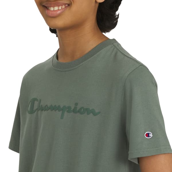 Boys (8-20) Champion® Signature Tonal Silicone Logo Tee