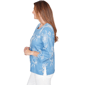 Petite Alfred Dunner Classics Tossed Floral Embroidered Blouse - image 4