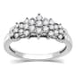Nova Star(R) Sterling Silver Lab Grown Diamond Cluster Ring - image 1