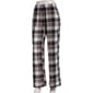 Juniors No Comment Plaid Flannel Wide Leg Pants - Black - image 2
