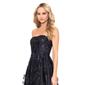Juniors Blondie Nites Glitter Mesh Strapless Corset A-Line Dress - image 3