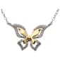 Nova Star(R) Two-Tone 1/8ctw. Lab Grown Diamond Butterfly Necklace - image 1