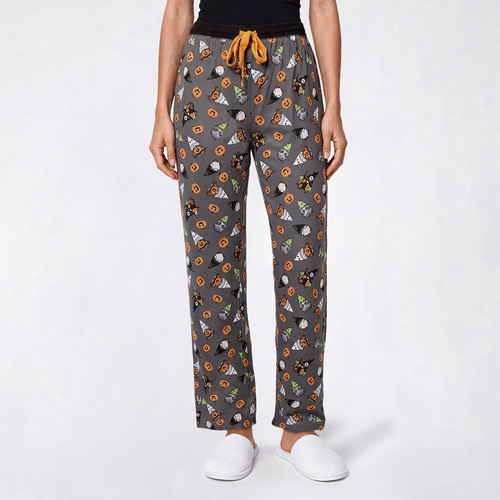 Womens Rene Rofe(R) Pumpkin Gnomes Pajama Bottoms