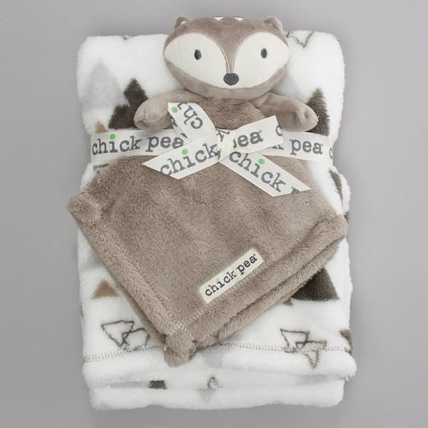 Chick Pea(R) Triangle Blanket with Fox Security Buddy - image 