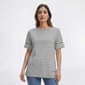 Petite Hasting & Smith Elbow Sleeve Stripe Boat Neck Tee - image 2