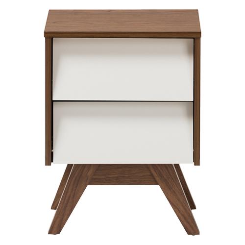 Baxton Studio Hildon 2 Drawer Storage Nightstand