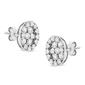 Haus of Brilliance Sterling Silver Diamond Oval Stud Earrings - image 3