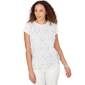 Womens Skyes the Limit Sunny Blue Skies Cap Sleeve Crew Neck To - image 1
