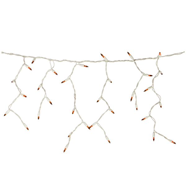 Northlight 3.5ft. 100ct. Orange Mini Icicle Christmas Lights