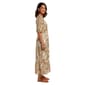 Womens Mlle Gabrielle Puff Sleeve Abstract Midi Dress - image 3