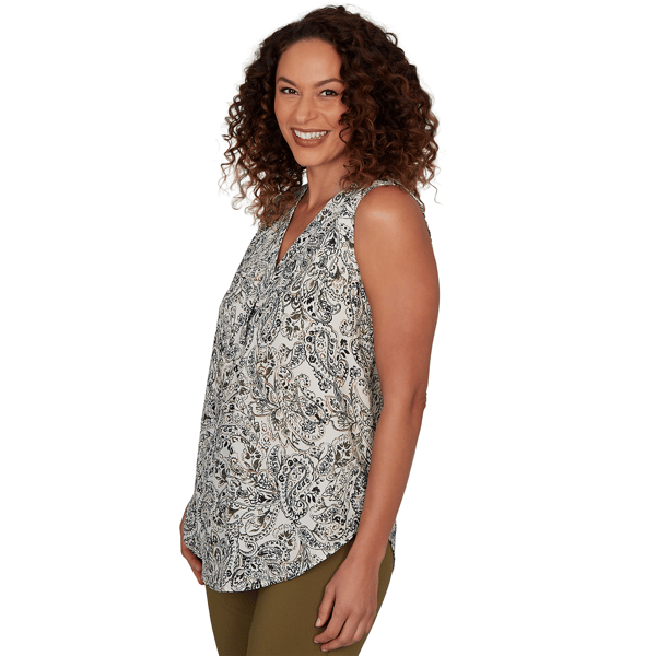 Womens Emaline La Vita Costiera Sleeveless Paisley Blouse
