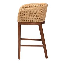 bali & pari Papua Modern Bohemian Acasia Wood Counter Stool