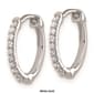 Pure Fire 14kt. Rose Gold 1/5ctw. Diamond Hinged Hoop Earrings - image 4