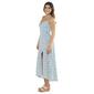 Juniors Emerald Sundae Floral Twill Maxi Dress with Slit - image 4