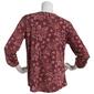 Womens Cure 3/4 Sleeve Roll Tab Vintage Floral Crepe Blouse - image 2