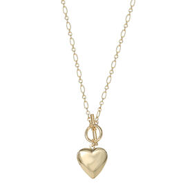 Jessica Simpson Yellow Gold Toggle Heart Necklace