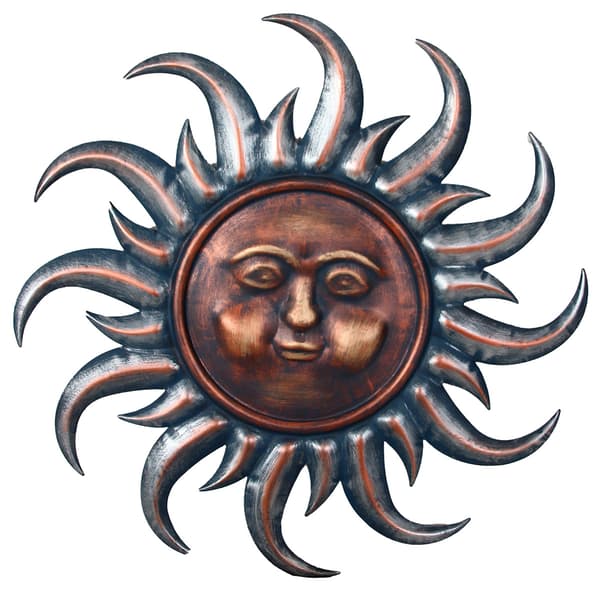 Metal Sun Face Wall Decor - image 