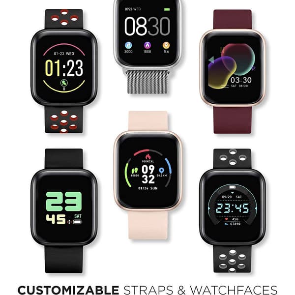 Adult Unisex iTouch Air 3 Silver Smartwatch - 500008S-4-42-B28