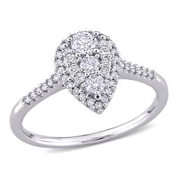 Diamond Classics(tm) 10kt. White Gold 1/2ctw. Diamond Pear Ring
