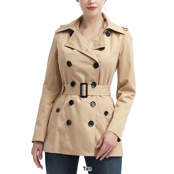 Womens BGSD Waterproof Classic Hooded Short Trench Coat