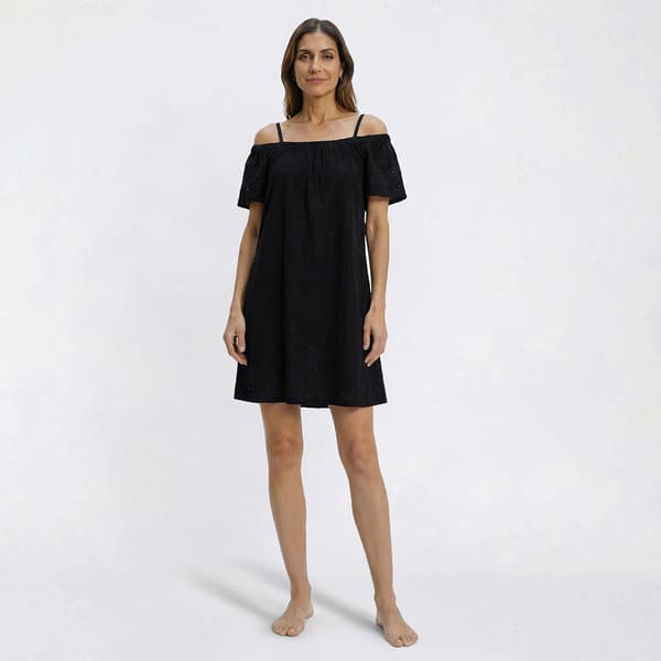 Womens Cover Me Crochet Off The Shoulder Cover Up Dress - image 