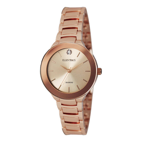 Womens Ellen Tracy Rose Gold-Tone Bracelet Watch - ET5294RG - image 