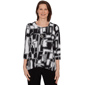 Womens Alfred Dunner Classics Geometric Abstract Blouse - image 1