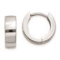 Gold Classics(tm) 14kt. 13mm White Gold Hinged Hoop Earrings - image 1