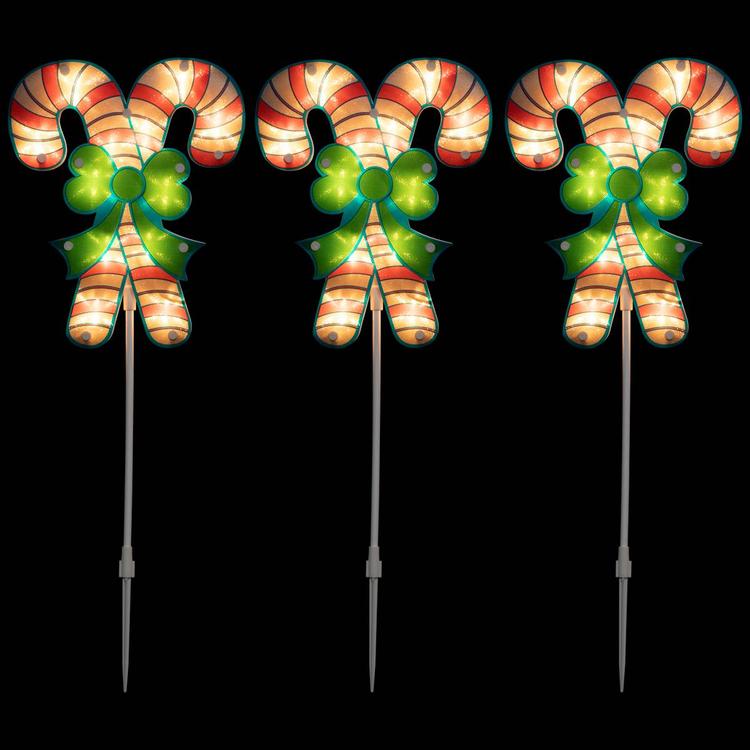 Northlight Seasonal Christmas Candy Pathway Markers - Set of 3