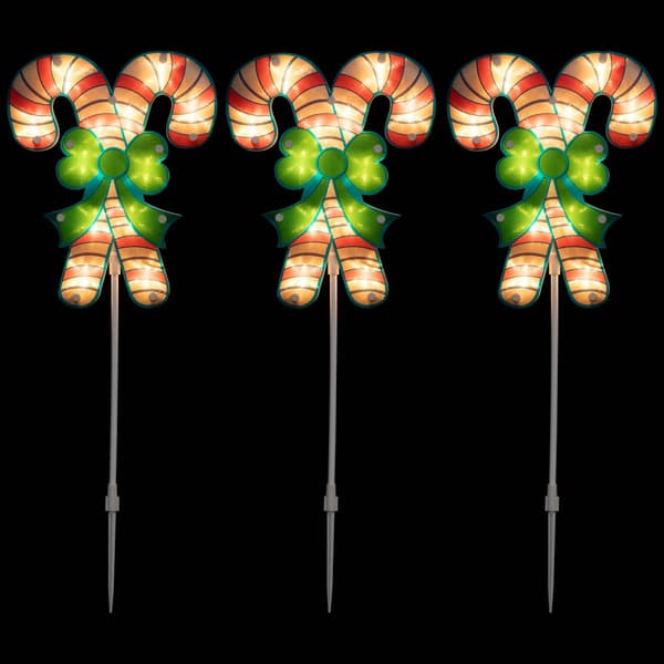 Northlight Seasonal Christmas Candy Pathway Markers - Set of 3
