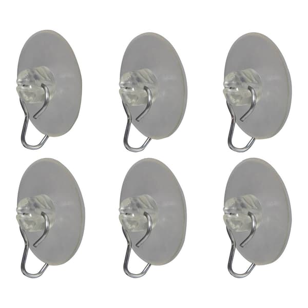 Northlight Seasonal Clear Suction Cups with Hooks - Pack of 6