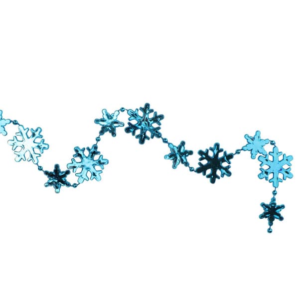 Northlight Seasonal Sky Blue Snowflakes Christmas Garland